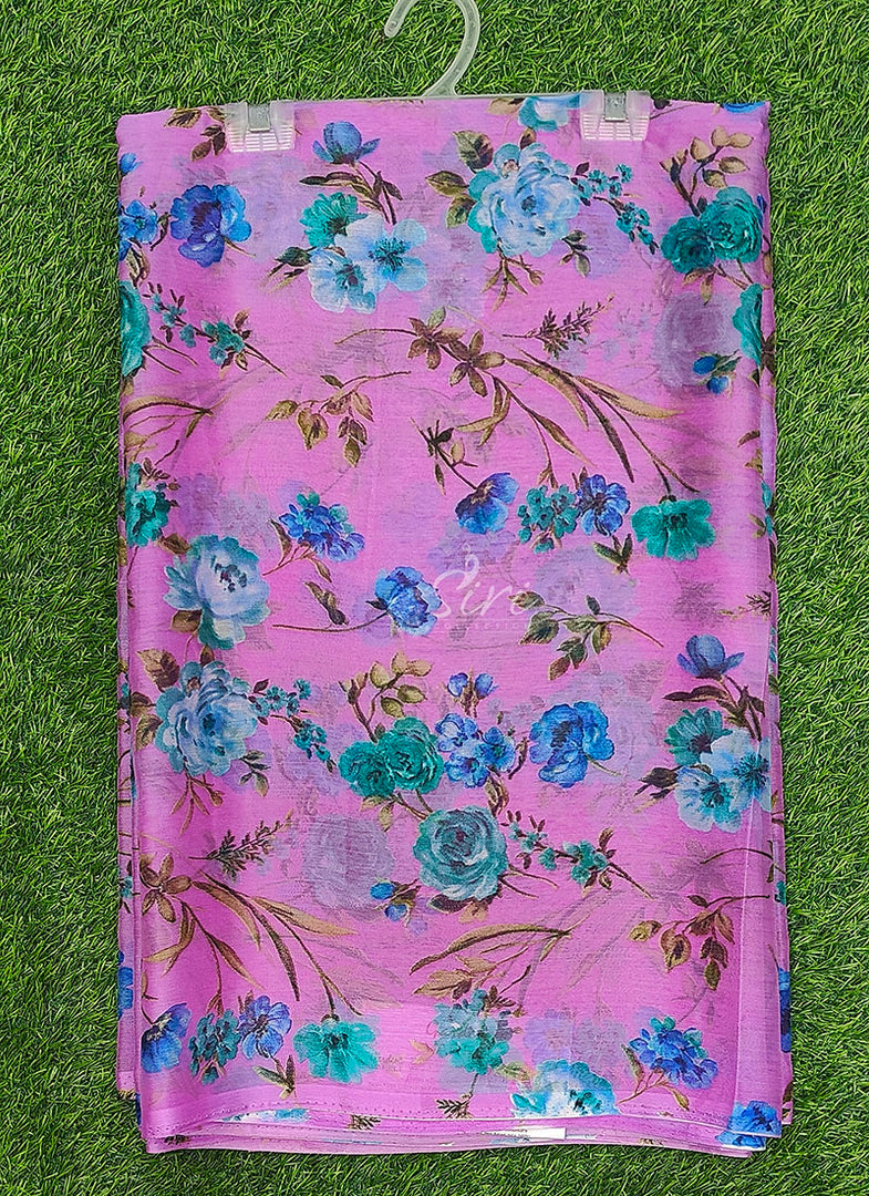 High Quality Garden Vareli Printed Nara Chiffon Saree