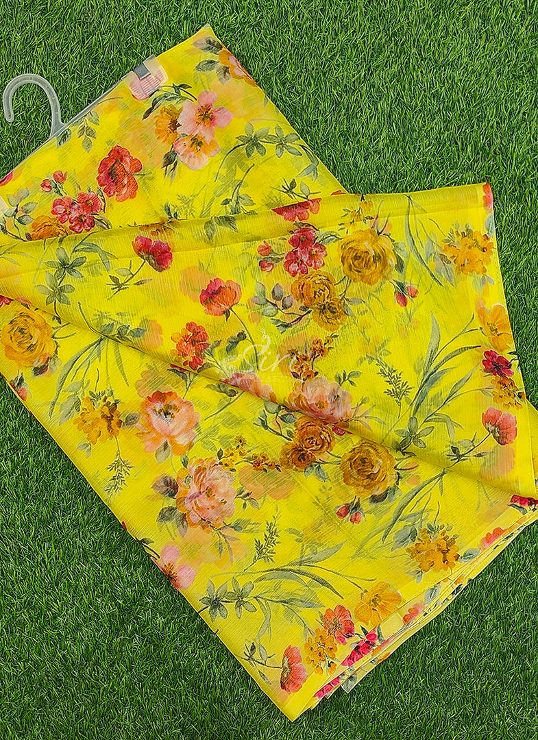 High Quality Garden Vareli Printed Nara Chiffon Saree