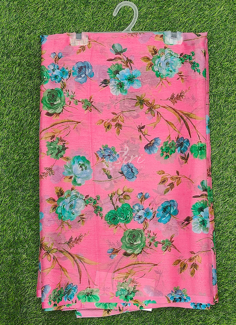 High Quality Garden Vareli Printed Nara Chiffon Saree