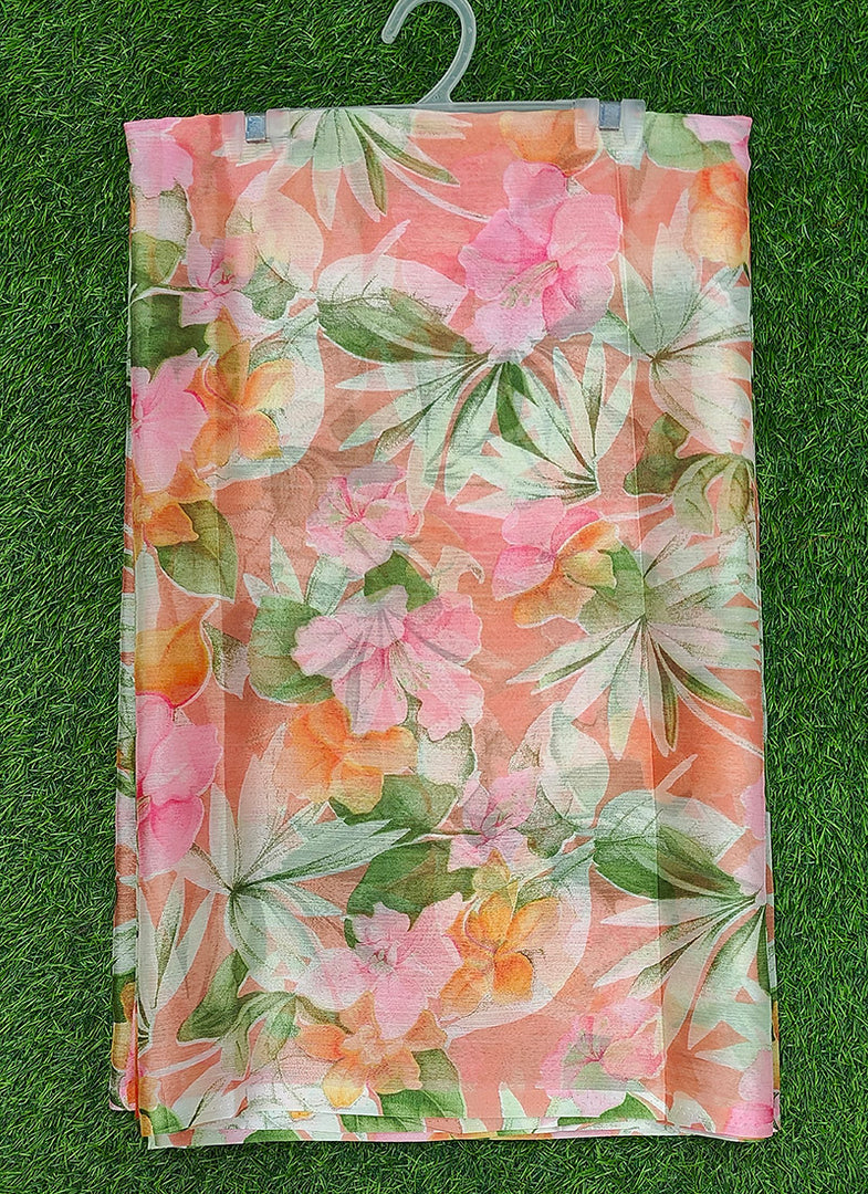 High Quality Garden Vareli Printed Nara Chiffon Saree