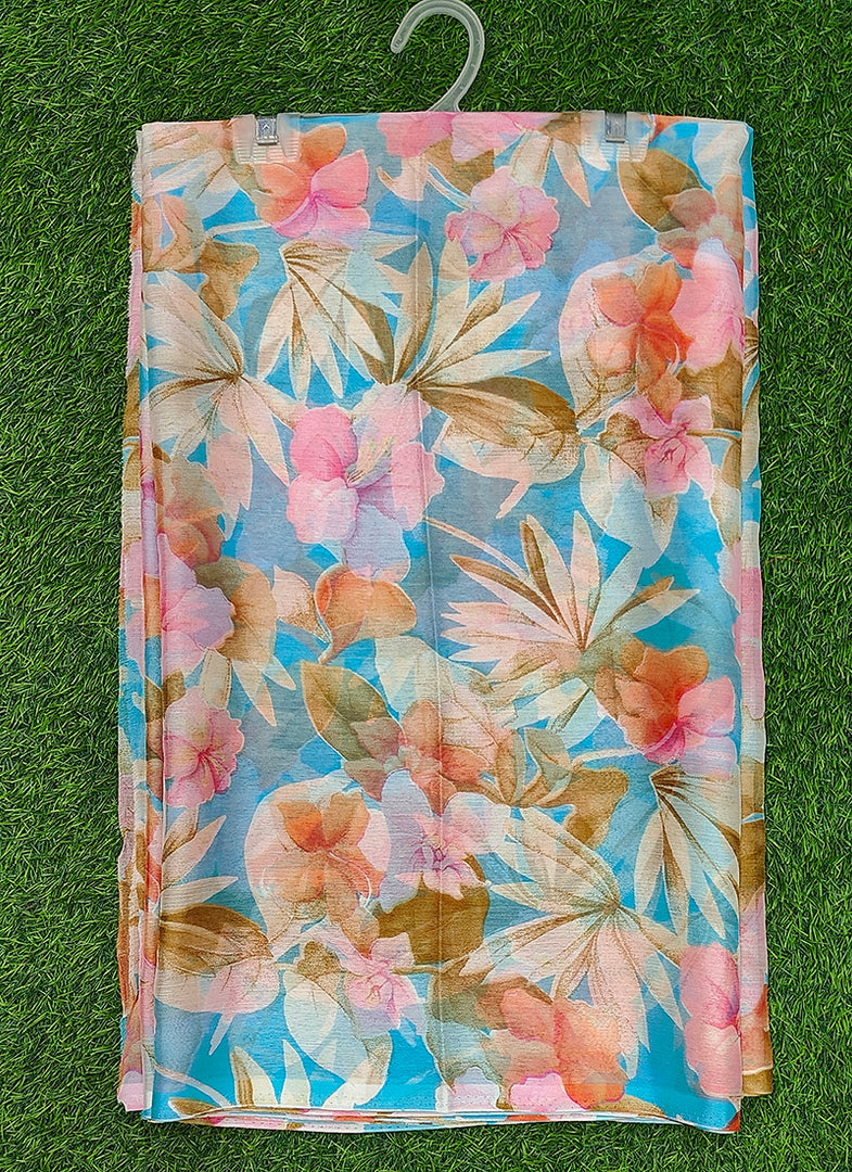 High Quality Garden Vareli Printed Nara Chiffon Saree