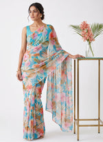 Load image into Gallery viewer, High Quality Garden Vareli Printed Nara Chiffon Saree
