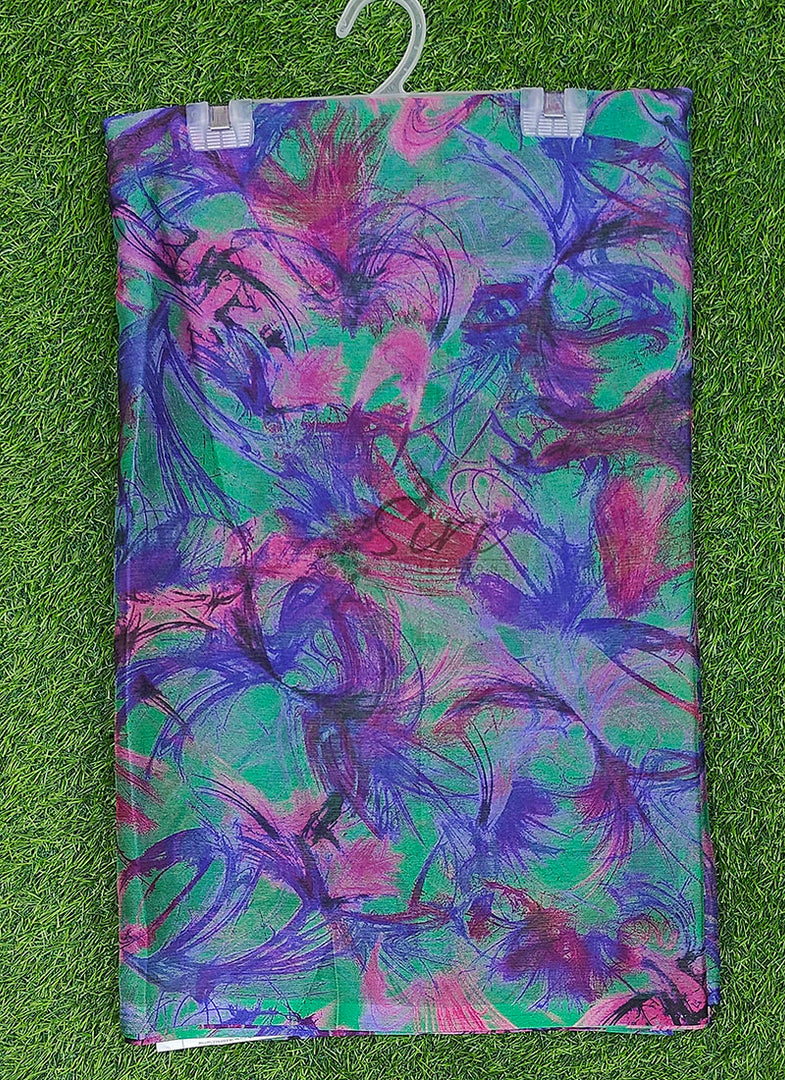 Garden Vareli Printed Nara Chiffon Saree without Blouse