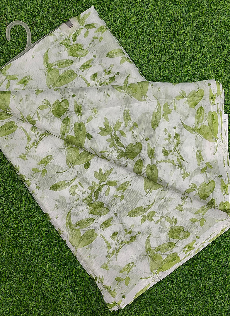 High Quality Garden Vareli Printed Nara Chiffon Saree without Blouse