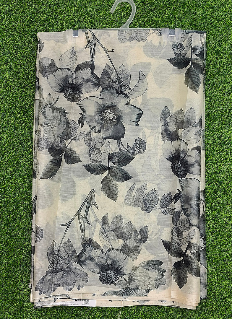 Garden Vareli Printed Nara Chiffon Saree without Blouse