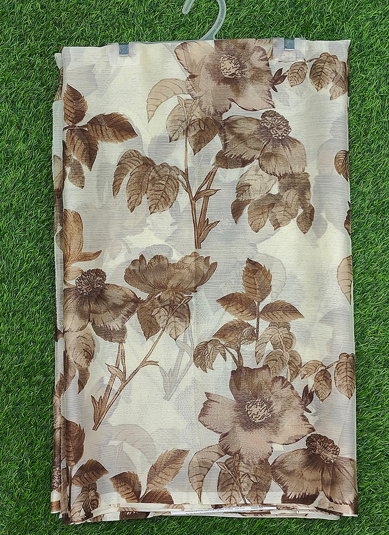 Garden Vareli Printed Nara Chiffon Saree without Blouse