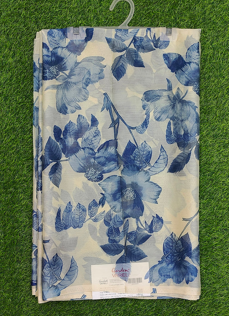 Garden Vareli Printed Nara Chiffon Saree without Blouse