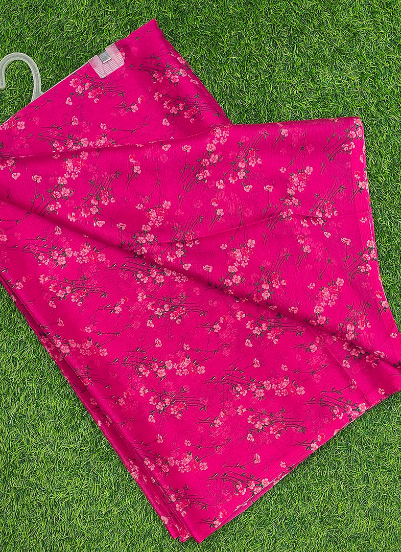 Garden Vareli Printed Nara Chiffon Saree without Blouse
