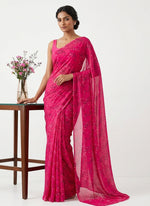 Load image into Gallery viewer, Garden Vareli Printed Nara Chiffon Saree without Blouse