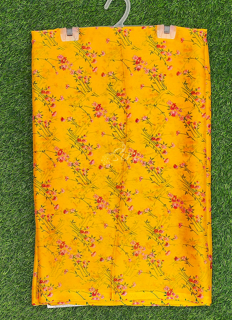 Garden Vareli Printed Nara Chiffon Saree without Blouse