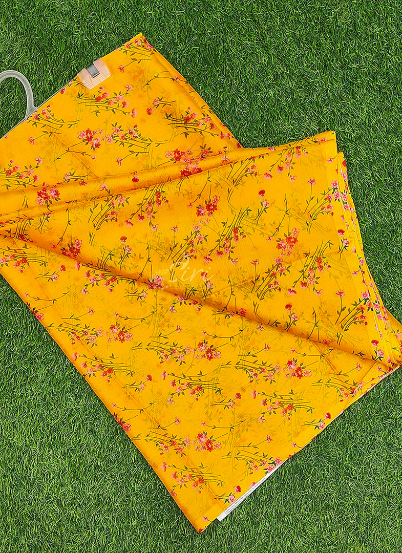 Garden Vareli Printed Nara Chiffon Saree without Blouse