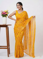 Load image into Gallery viewer, Garden Vareli Printed Nara Chiffon Saree without Blouse