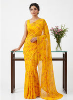 Load image into Gallery viewer, Garden Vareli Printed Nara Chiffon Saree without Blouse