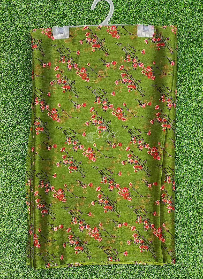 Garden Vareli Printed Nara Chiffon Saree without Blouse