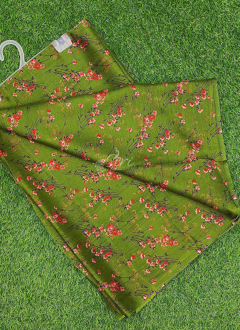 Garden Vareli Printed Nara Chiffon Saree without Blouse