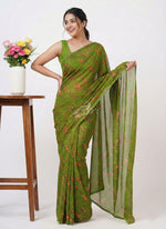 Load image into Gallery viewer, Garden Vareli Printed Nara Chiffon Saree without Blouse