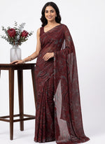 Load image into Gallery viewer, Garden Vareli Printed Nara Chiffon Saree without Blouse