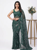 Load image into Gallery viewer, Garden Vareli Printed Nara Chiffon Saree without Blouse