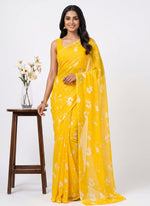 Load image into Gallery viewer, Garden Vareli Printed Nara Chiffon Saree without Blouse