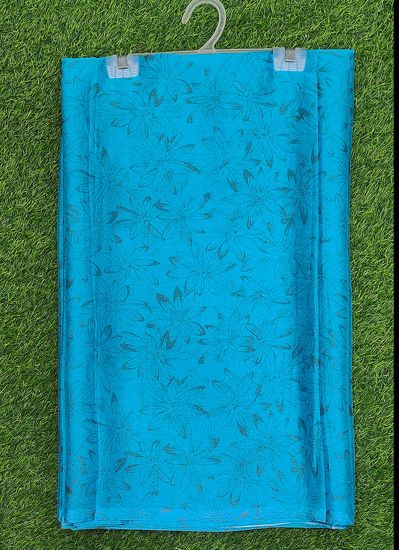 Garden Vareli Printed Nara Chiffon Saree without Blouse