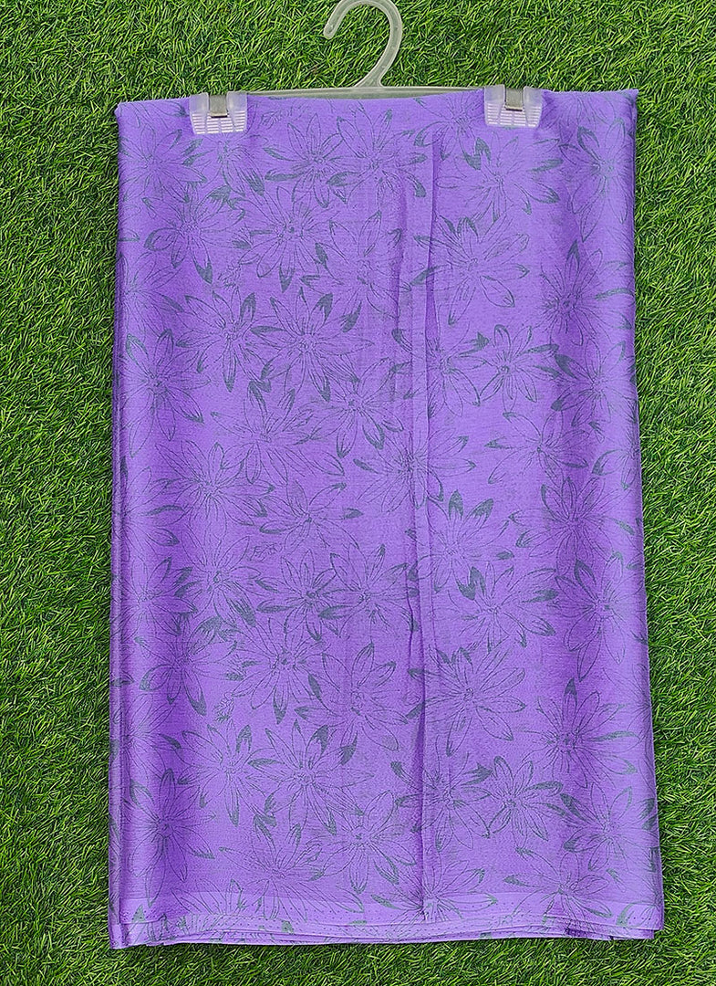 Garden Vareli Printed Nara Chiffon Saree without Blouse