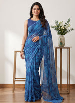 Load image into Gallery viewer, Garden Vareli Printed Nara Chiffon Saree without Blouse