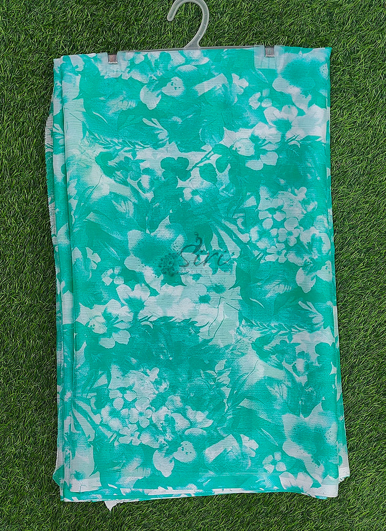 Garden Vareli Printed Nara Chiffon Saree without Blouse