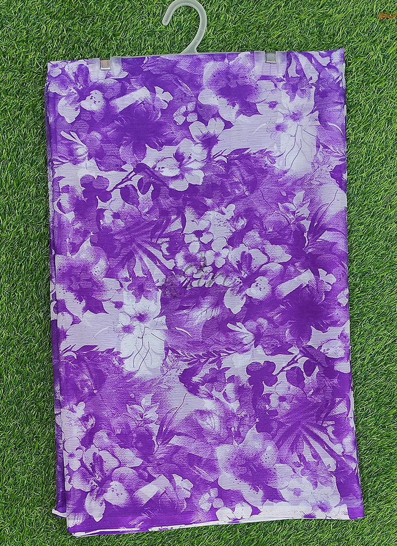 Garden Vareli Printed Nara Chiffon Saree without Blouse