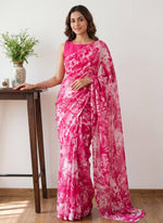 Load image into Gallery viewer, Garden Vareli Printed Nara Chiffon Saree without Blouse