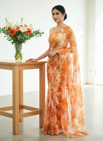 Load image into Gallery viewer, Latest Garden Vareli Printed Nara Chiffon Saree
