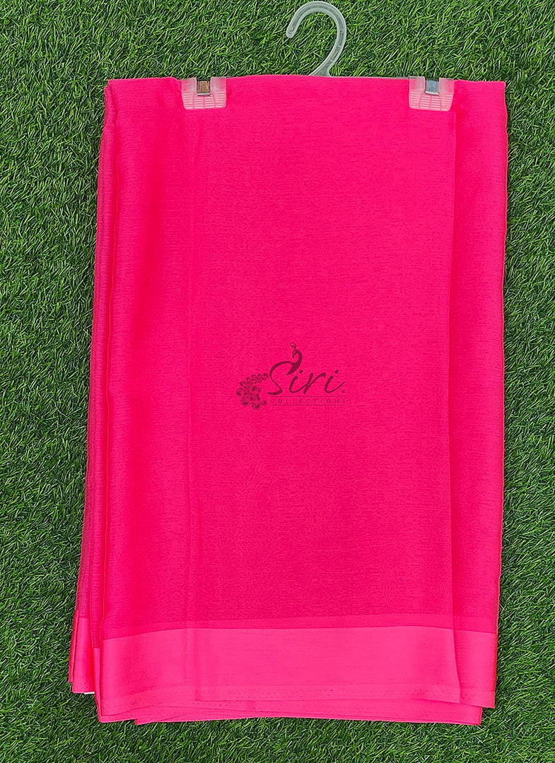 Garden Vareli Plain Border Nara Chiffon Saree
