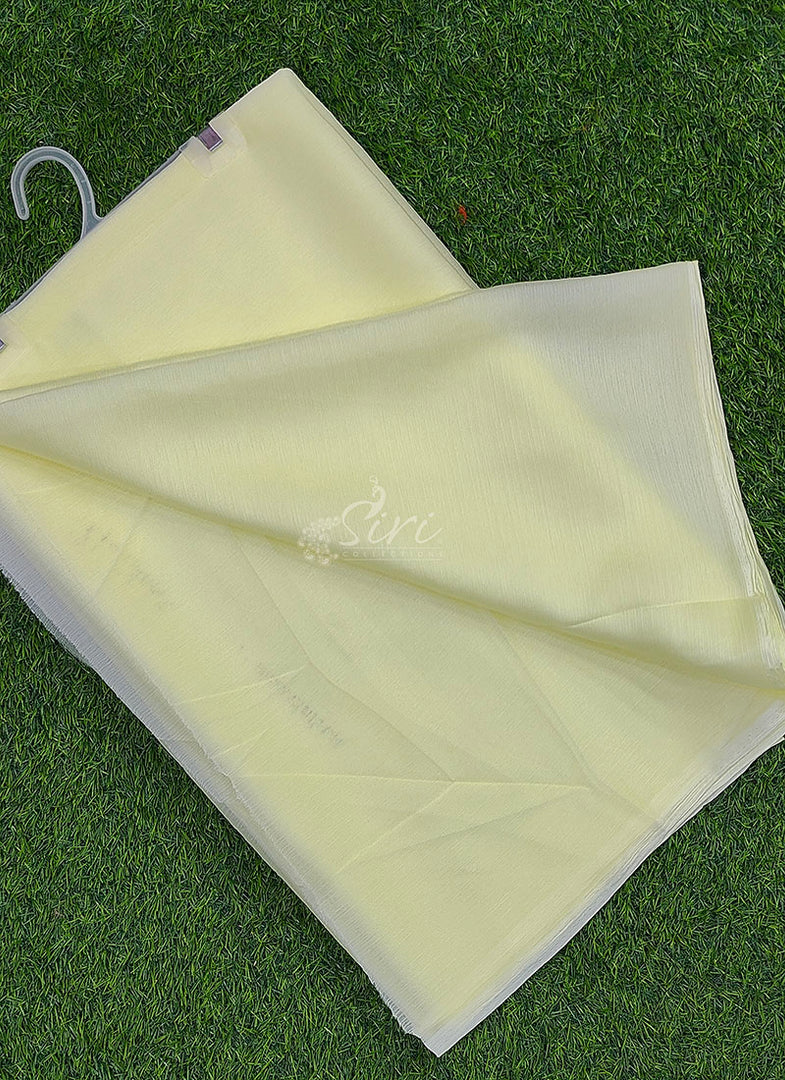 Beautiful Garden Vareli Plain Nara Chiffon Saree