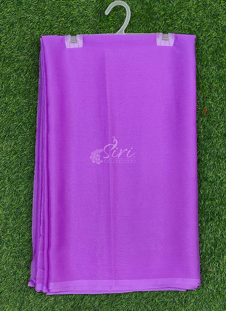 Beautiful Garden Vareli Plain Nara Chiffon Saree