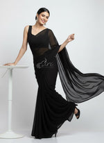 Load image into Gallery viewer, Beautiful Garden Vareli Plain Nara Chiffon Saree