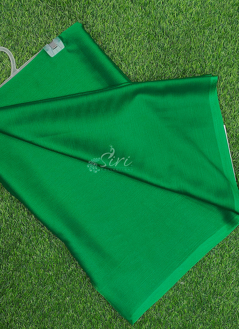 Beautiful Garden Vareli Plain Nara Chiffon Saree