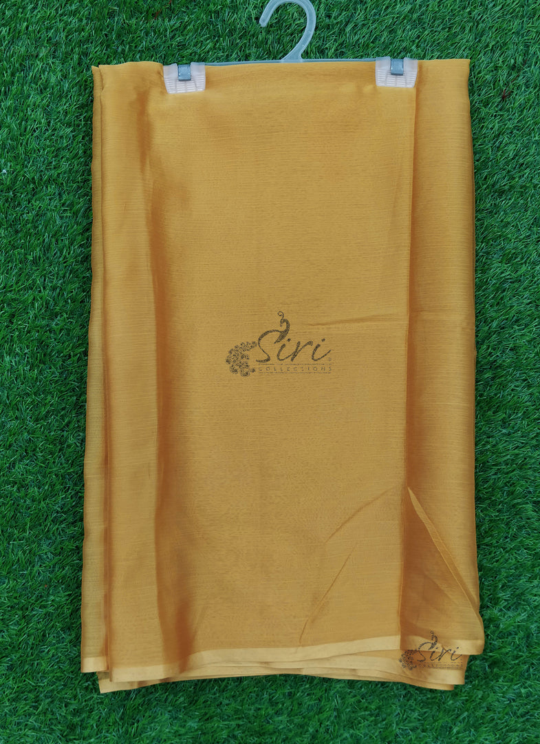 Beautiful Garden Vareli Plain Nara Chiffon Saree