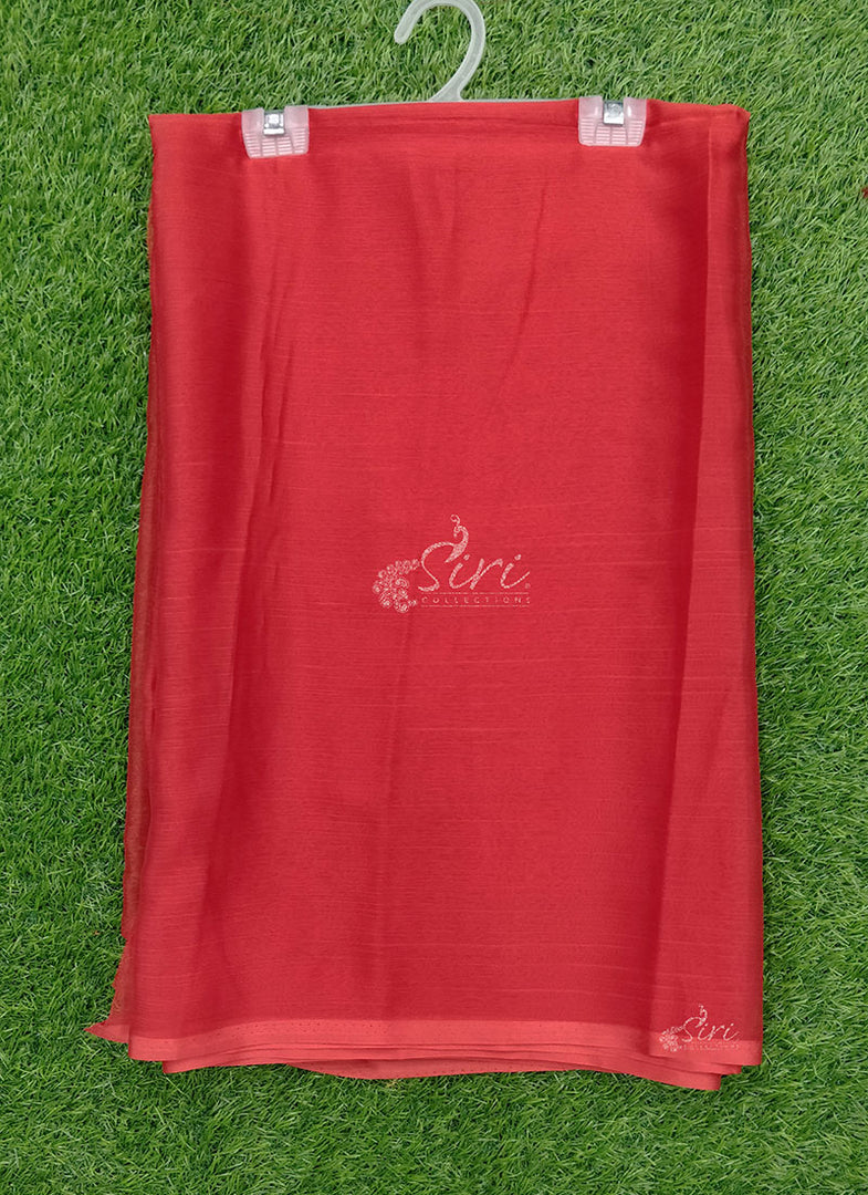 Beautiful Garden Vareli Plain Nara Chiffon Saree
