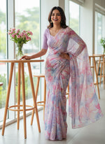 Load image into Gallery viewer, Exclusive Garden Vareli Latest Summer Roganza Saree
