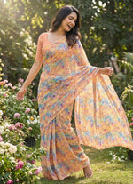 Load image into Gallery viewer, Garden Vareli Latest Summer Roganza Saree
