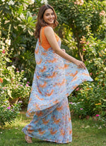 Load image into Gallery viewer, Garden Vareli Latest Summer Roganza Saree
