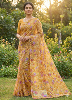 Load image into Gallery viewer, Garden Vareli Latest Summer Roganza Saree
