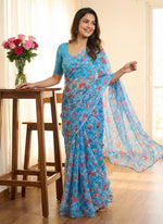 Load image into Gallery viewer, Garden Vareli Latest Summer Roganza Saree
