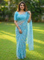 Load image into Gallery viewer, Garden Vareli Latest Summer Roganza Saree
