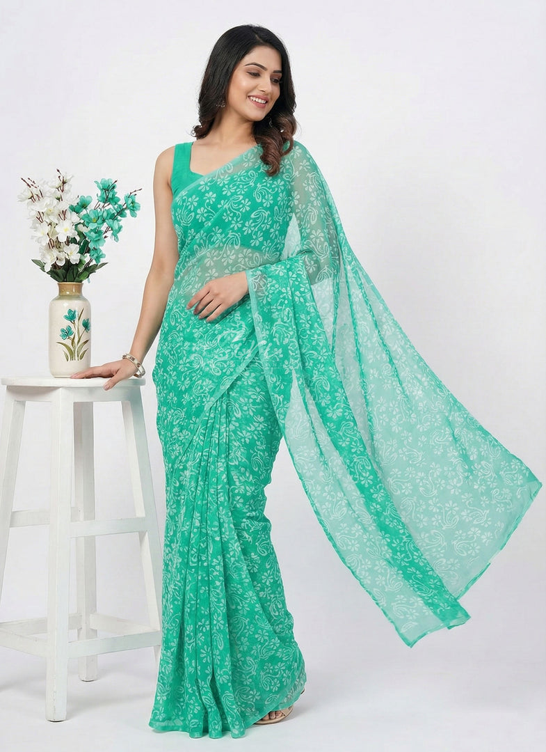 High Quality Garden Vareli Latest Summer Roganza Saree