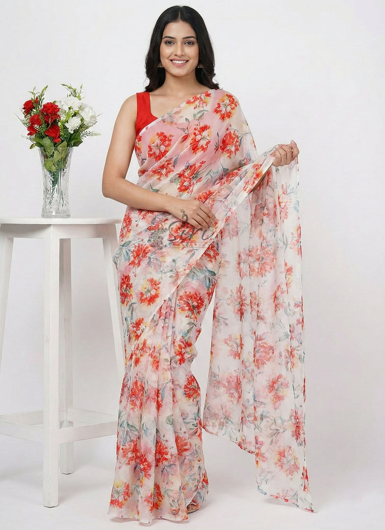 High Quality Garden Vareli Latest Summer Roganza Saree