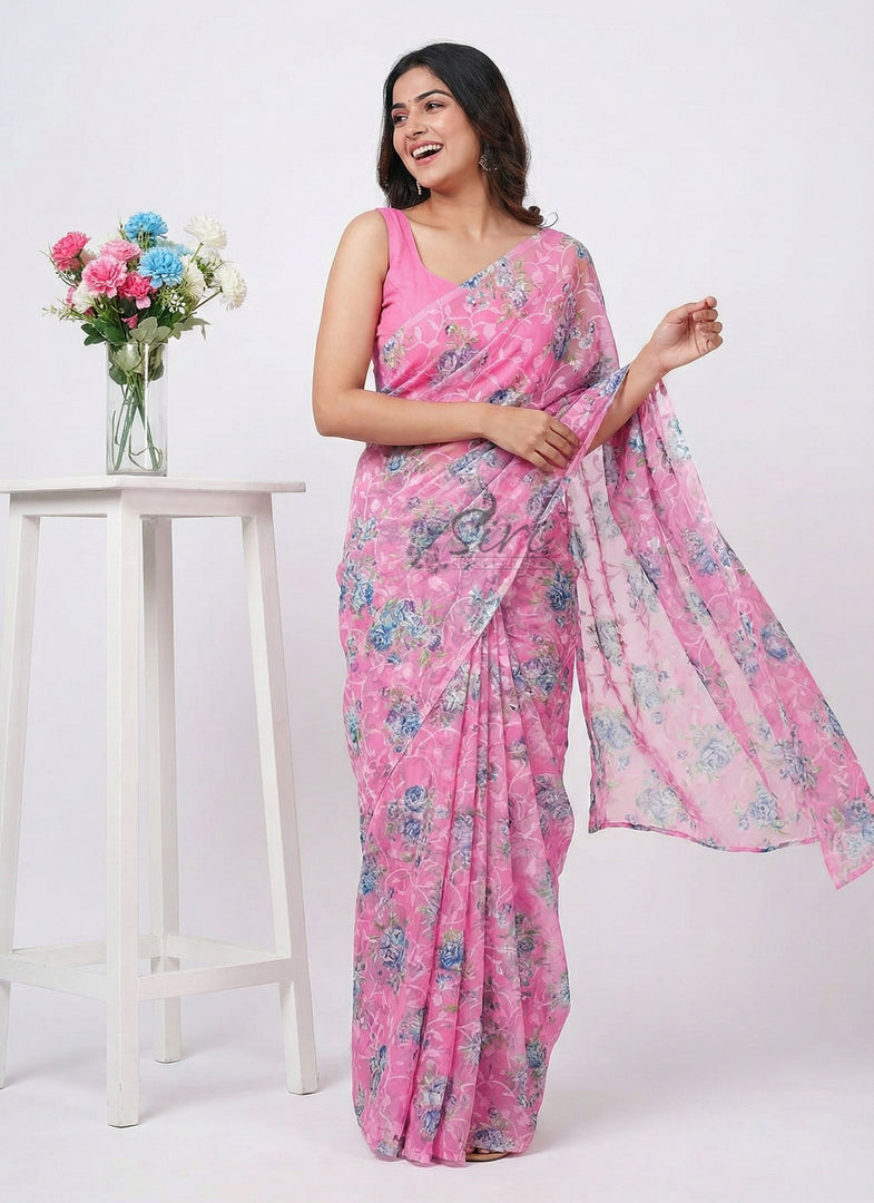Authentic Garden Vareli Latest Summer Roganza Saree