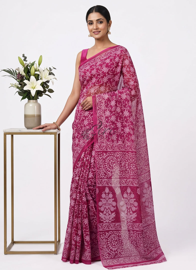 Authentic Garden Vareli Latest Summer Roganza Saree
