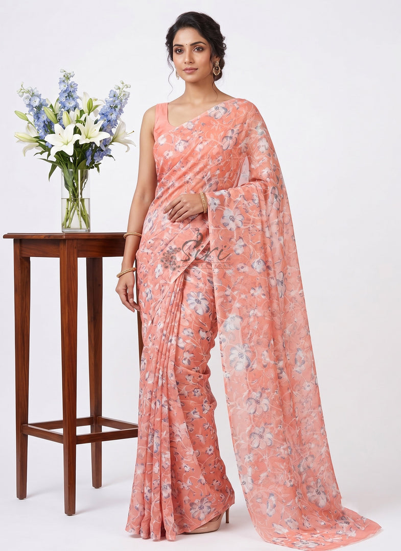 High Quality Garden Vareli Latest Summer Roganza Saree