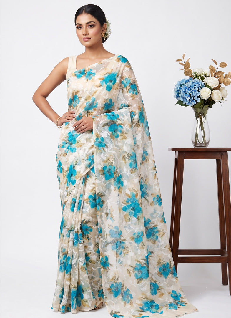 High Quality Garden Vareli Latest Summer Roganza Saree