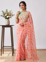 Load image into Gallery viewer, Beautiful Garden Vareli Printed Summer Roganza Saree with Blouse
